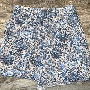 H&M Blue Patterned Shorts